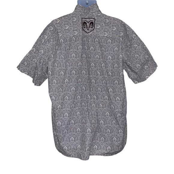 Rare Roper Dodge Ram Rodeo Series Mens Shirt XXL Purple Paisley Button Front - Picture 7 of 11